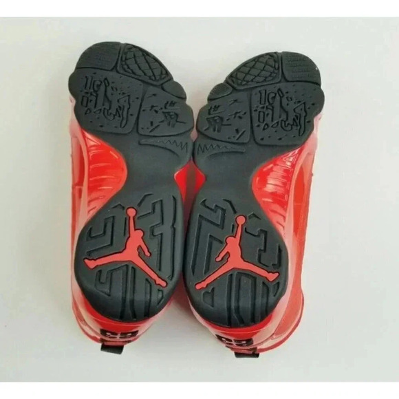Nike Size 10 Air Jordan 9 Retro Chile Red Black Mens CT8019-600 Lace Up Sneakers - Picture 10 of 12